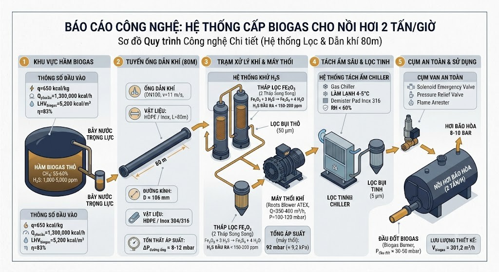 Lọc và xử lý khí cấp cho đốt nồi hơi